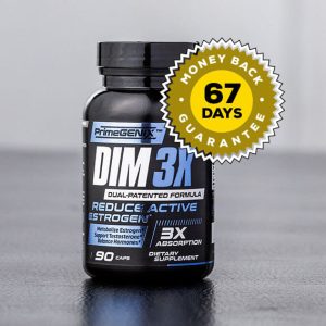 DIM 3X®: Triple-action hormone balance formula designed to metabolize excess estrogen, support testosterone levels, and promote overall hormonal harmony in men.