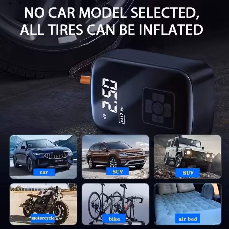 Portable Tire Inflator – Fast Cordless Digital Air Compressor - Image 3