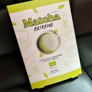 Matcha Extreme weight loss powder with ceremonial grade green tea for clean energy, fat burning, and metabolic support.