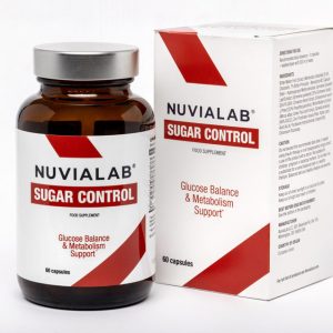 NuviaLab Sugar Control daily blood sugar balance and metabolic support capsules for glucose management and appetite control.