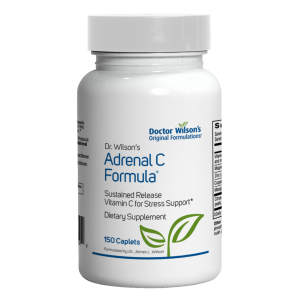 Dr. Wilson’s Adrenal C Formula stress and adrenal support supplement bottle.