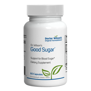 Dr. Wilson’s Good Sugar healthy blood sugar and metabolic support bottle.