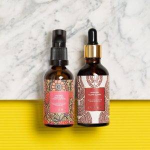 This Youthful Glow Duo is a curated pairing designed specifically to address the needs of mature skin. By combining intensive hydration with traditional Ayurvedic brightening agents, this duo works to smooth the appearance of fine lines, firm sagging areas, and restore a vibrant, healthy radiance to an aging complexion.