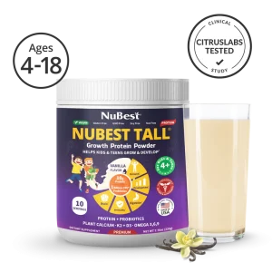 NuBest Tall Protein Vanilla – Vegan Growth Support for Ages 4+ & Teens