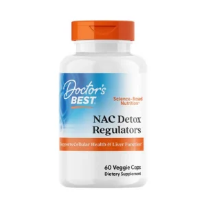 Doctor's Best NAC Detox Regulators: Science-based formula featuring N-acetyl cysteine to boost glutathione production, supporting liver detoxification and cellular antioxidant defense.
