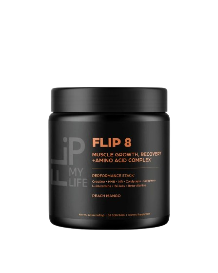 FLIP 8 Performance Stack: Comprehensive supplement bundle designed to maximize athletic output, recovery, and overall physical performance.