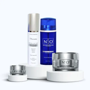 N1o1 Nitric Oxide Age-Defiance Skincare System: Revolutionary topical treatment designed to restore nitric oxide levels for improved skin microcirculation and visible wrinkle reduction.