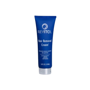 Revitol Hair Removal Cream tube for painless hair removal on legs, arms, and sensitive areas.